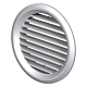 Grila ventilatie rotunda Vents MV125bV, PVC, 125 mm, alb