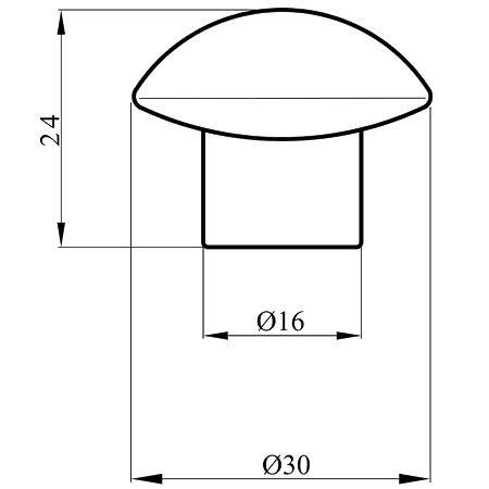 Buton Sedef seria 300 30 mm alb Buton Sedef seria 300 30 mm alb