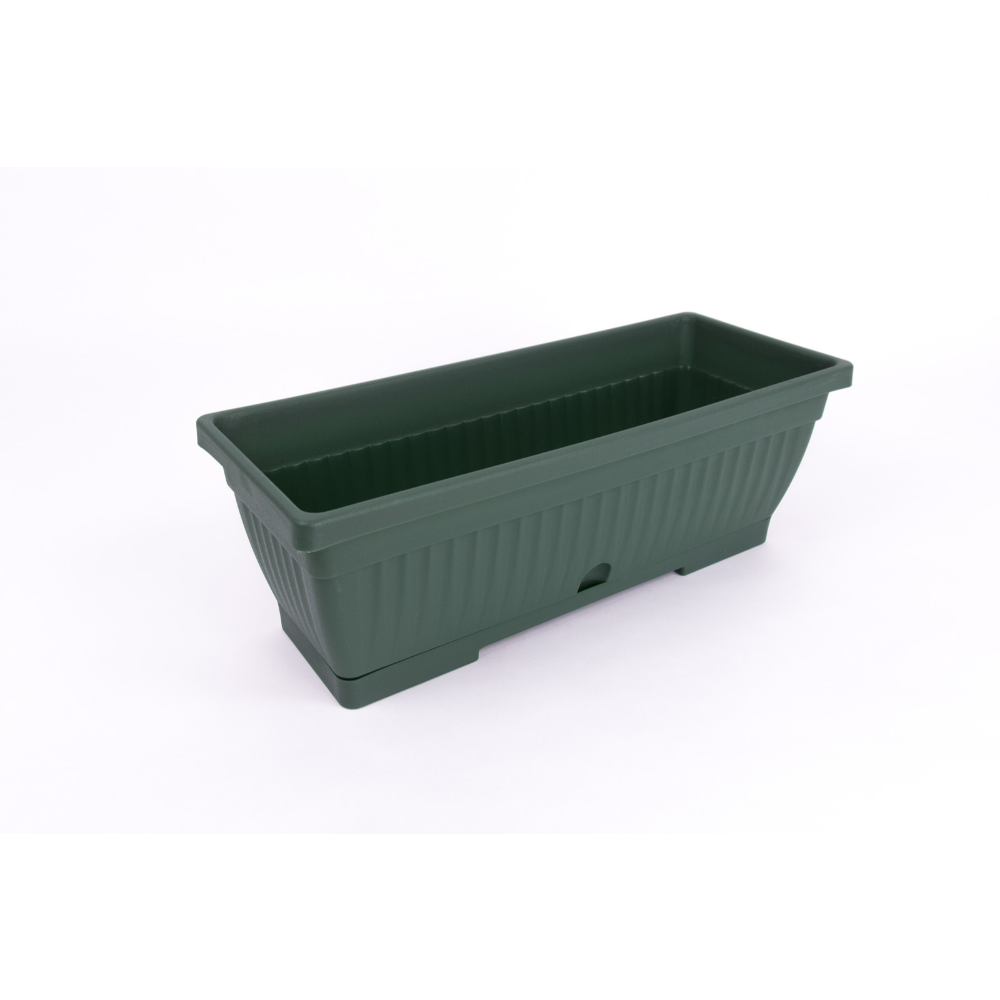 Jardiniera dreptunghiulara Harplast Verbena, plastic, verde, 8.5 l, 40 cm