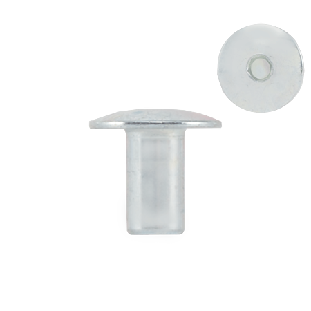Piulita infundata rotunda, otel zincat alb, D: 20, M6 x 16 mm
