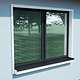 Glaf metalic exterior Caretta Briliant Z250, otel, gri, RAL 7016, 1500 x 250 mm