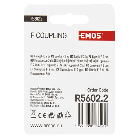 Set 2 adaptoare TV Emos, conexiune mama-mama Set 2 adaptoare TV Emos, conexiune mama-mama