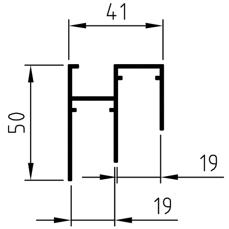 Profil de ghidare jos Outer, material aluminiu, lungime 3 m