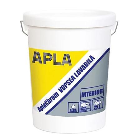 Vopsea lavabila interior Apla Aplachrom, alb, 25 l