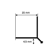 Profil de colt exterior 45˚ Rocko Tiles, aluminiu anodizat, alb, 20 x 2800 mm