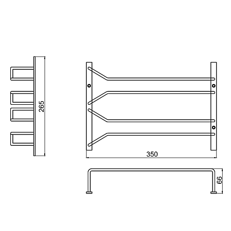 Suport de pahare cu picior, sarma de otel, crom, 365 x 265 x 66 mm Suport de pahare cu picior, sarma de otel, crom, 365 x 265 x 66 mm
