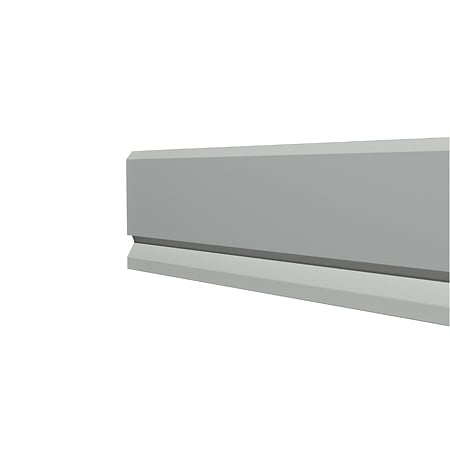 Plinta parchet cu suport led Jad 100, polimer dur, alb, 2200 x 100 x 16 mm