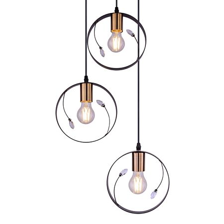 Pendul Vigo 15346-3, 3 x E27, 60W, H 1500 X D390 m, negru 