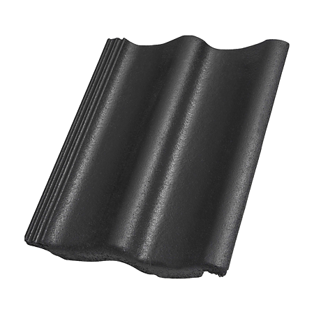 Tigla de beton Donau, antracit briliant sau negru, 33 x 42 cm