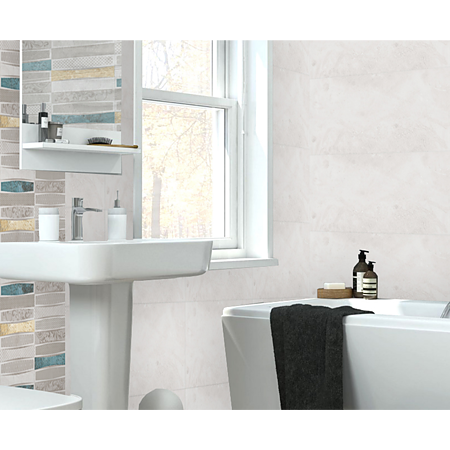 Faianta decorativa Exotica Iron cement gri GMH-1, model geometric, 30 x 60 cm