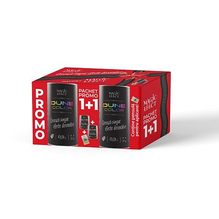 Pachet vopsea efect decorativ Magic Efect Dune Marrocan 12, 1 + 1 gratis, pensula inclusa