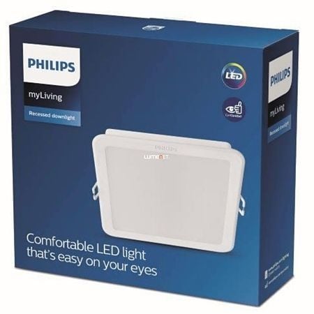 Spot patrat LED integrat Philips Meson, 16,5 W, 1200 lm, A+, IP20, lumina alba calda, 16.5 cm