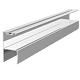 Profil maner Y cu perie, aluminiu, anodizat mat, 2.5 m