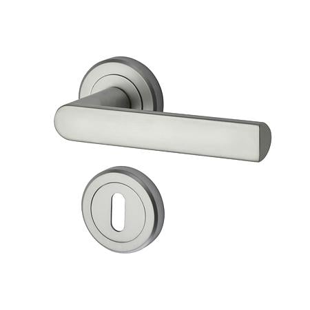 Maner usa de interior pe rozeta rotunda Osprey Yale, zinc, crom satinat, 40 mm