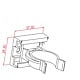 Clips pentru plinta din lemn, negru, plastic, 30 mm