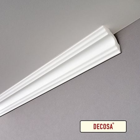 Bagheta decorativa Decosa A50, alb, polistiren, 2m