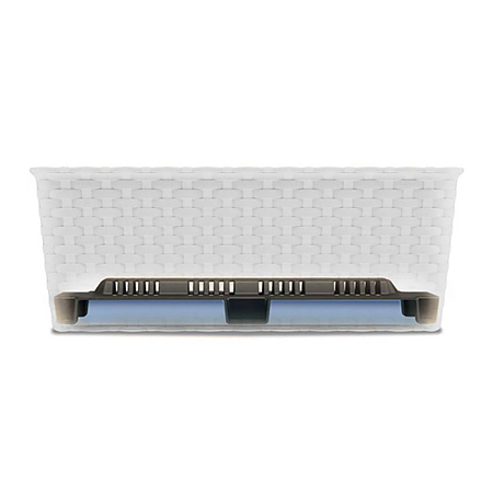 Jardiniera ratan Stefanplast, plastic, moka, 9.2 L, 49 cm