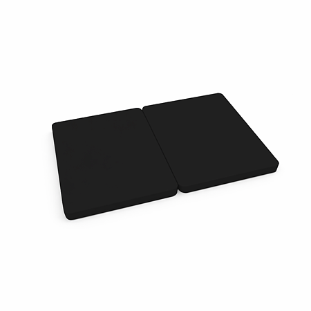Set capace mascare sistem rabatare Kessebohmer Free Slim, plastic, negru, 2 bucati