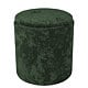 Taburet Nadia, stofa verde E57, cu spatiu depozitare, rotund, 37 x 37 x 42 cm