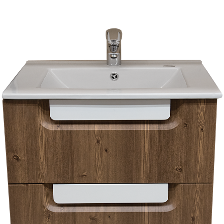 Baza cu lavoar Monaco Sanitop, MDF-PAL, maro, 60 x 43,5 x 51 cm