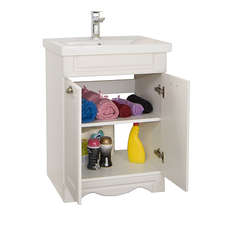 Mobilier baie Badenmob Seria 772, baza cu lavoar, MDF/PAL, alb, 60 x 45.5 x 83 cm