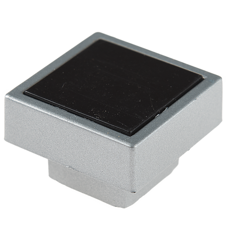 Buton patrat, plastic, satin - wenge