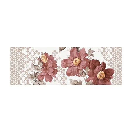 Faianta decor baie Kai Faenza Flowers Red, multicolor, lucios, model, 75.5 x 51 cm