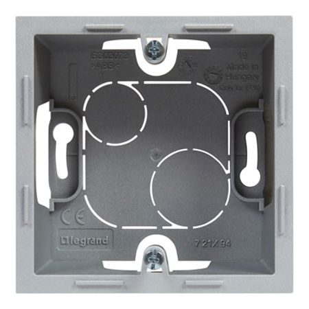 Doza montaj aparent Legrand New Suno, 1 post, aluminiu