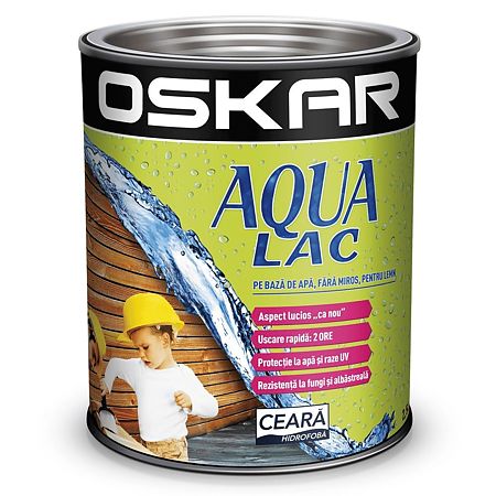 Lac pentru lemn Oskar Aqua, incolor, interior/exterior, 5 l