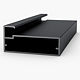 Profil rama frezare NLB, aluminiu, negru, 3 m