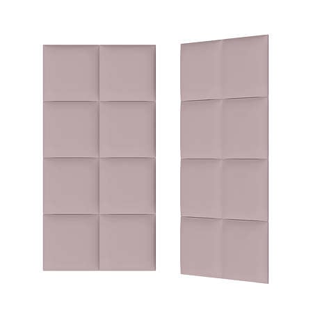 Panou decorativ tapitat, Kids Powder Rose, patrat, 300 x 300 x 37 mm