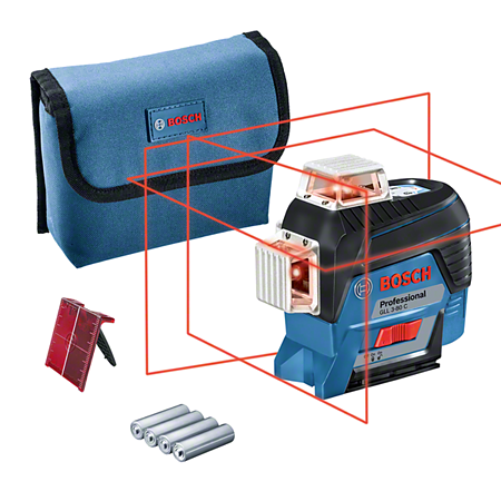 Nivela laser BOSCH GLL 3 – 80 C, utilizare universala, grad protectie IP54, cu acumulatori alcalini