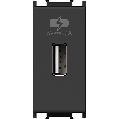 Modul incarcator USB TEM, negru, 1 x 2100 mAh