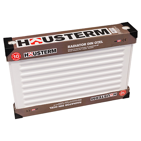 Calorifer otel Hausterm 22PKKP, 671 W, alb, 600 x 400 mm, accesorii incluse