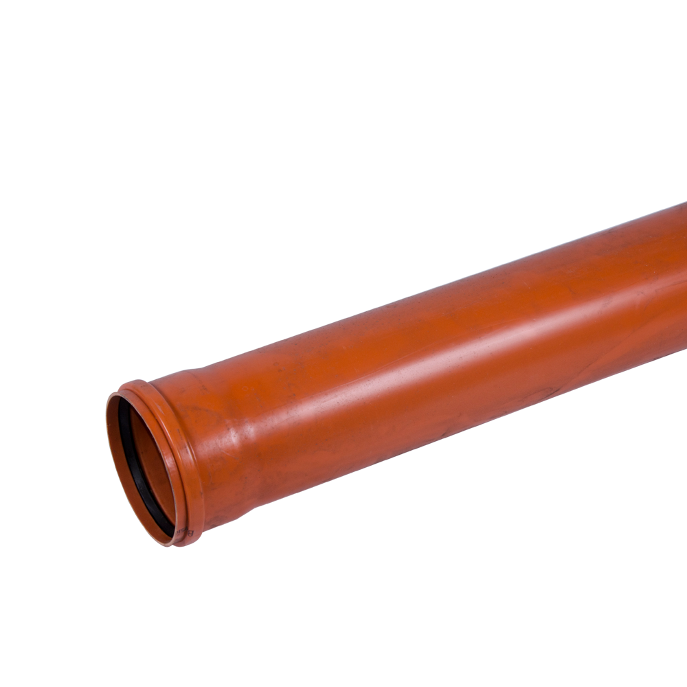 Teava PVC SN4 Valplast, canalizare exterioara, cu mufa si garnitura, diametru 110 mm, 4 m
