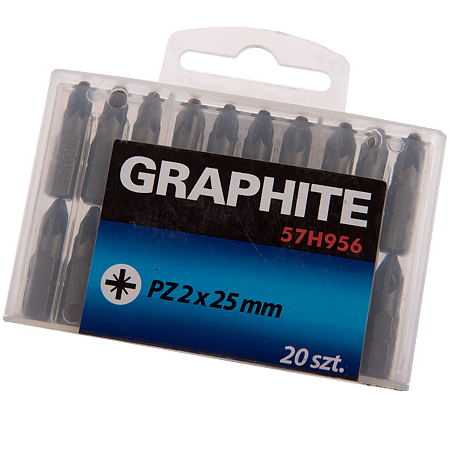 Set capete de surubelnita electrica Graphite, PZ2, 20 buc, 25 mm