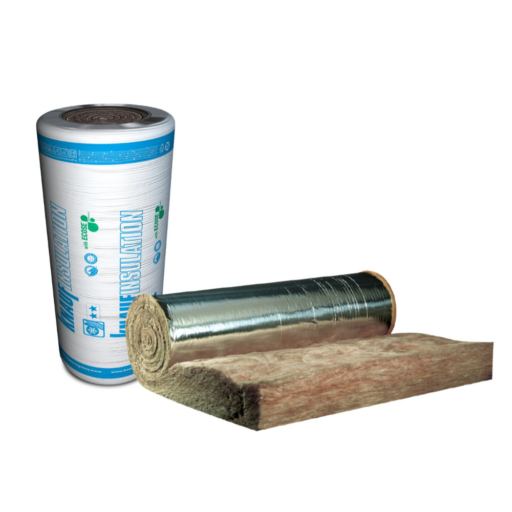 Vata minerala de sticla Knauf Insulation Classic Alu 040, 50 x 1200 x 10.000 mm, 12 m²/rola