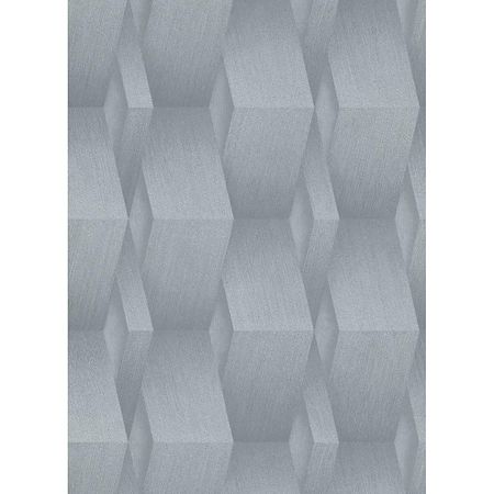 Tapet modern Erisman 1004610 3D, vinil, aspect geometric, gri, argintiu, 53 cm x 10.05 m