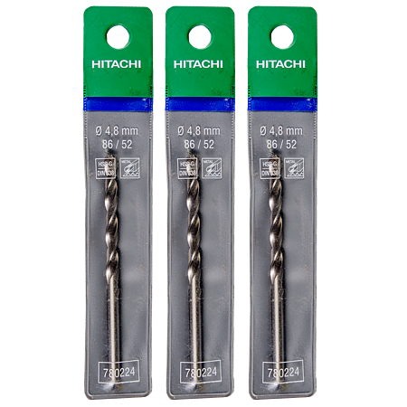 Burghiu Hikoki HSS-G, mandrina standard, pentru metal, 4,8 mm