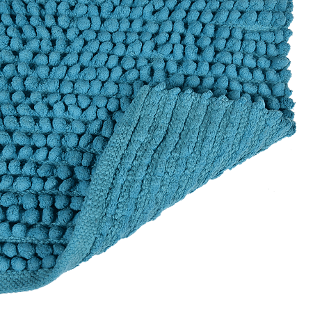Covoras baie MSV, bumbac 100%, bleu, 50 x 80 cm