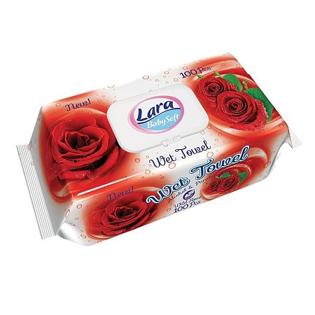  Servetele umede cu parfum de trandafir Lara, Misavan, 100 buc