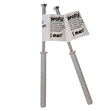 Diblu universal din nylon, surub inecat, 8 x 80 mm