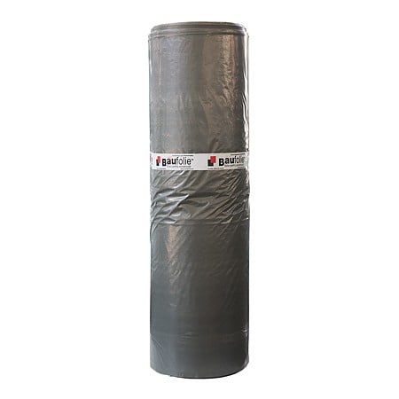 Folie pentru constructii Baufolie, polietilena reciclata, negru, grosime 0.15 mm, 4 x 100 m