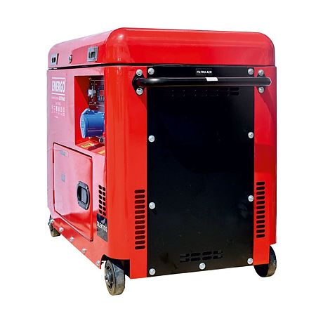 Generator portabil carcasat cu roti Energo Pmax GN7000dE, diesel, 7 KW, rezervor 17 l