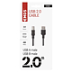 Cablu transfer date USB 2.0 Emos, tata A - tata B, 2 m 