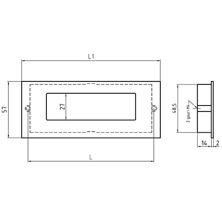 Maner AA669 160 mm, aluminiu mat