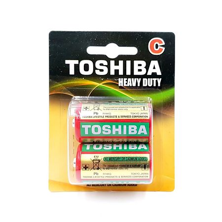 Baterii Toshiba Heavy Duty, zinc, C/R14, blister 2 bucati