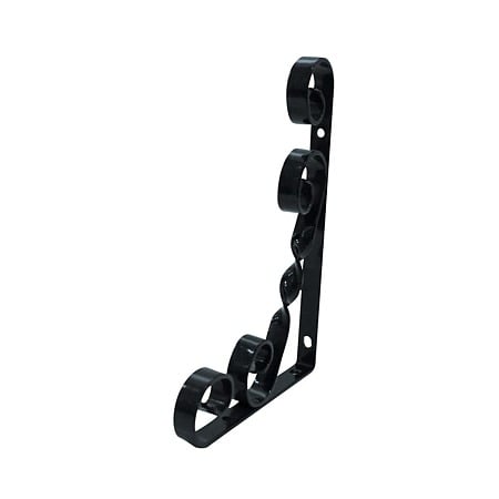 Consola cu model forjat, otel, negru, L 115 mm