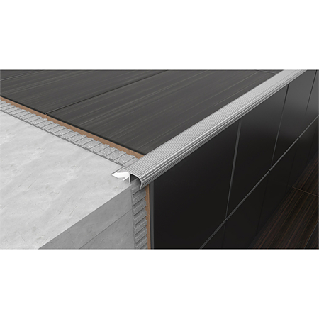 Profil incorporabil pentru treapta SET S82, semirotund, 12,5 mm, argintiu natur, 2,5 m