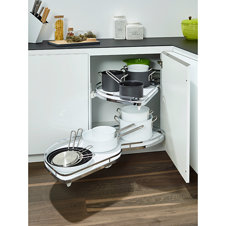 Set cosuri LeMans 2 cu amortizare Arena Clasic, crom, deschidere stanga, 450 mm 